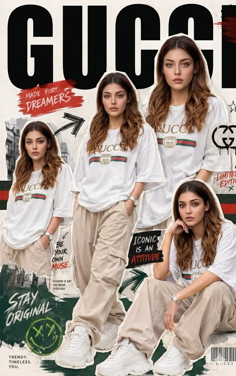Urban Streetwear Fashion Collage Poster reference