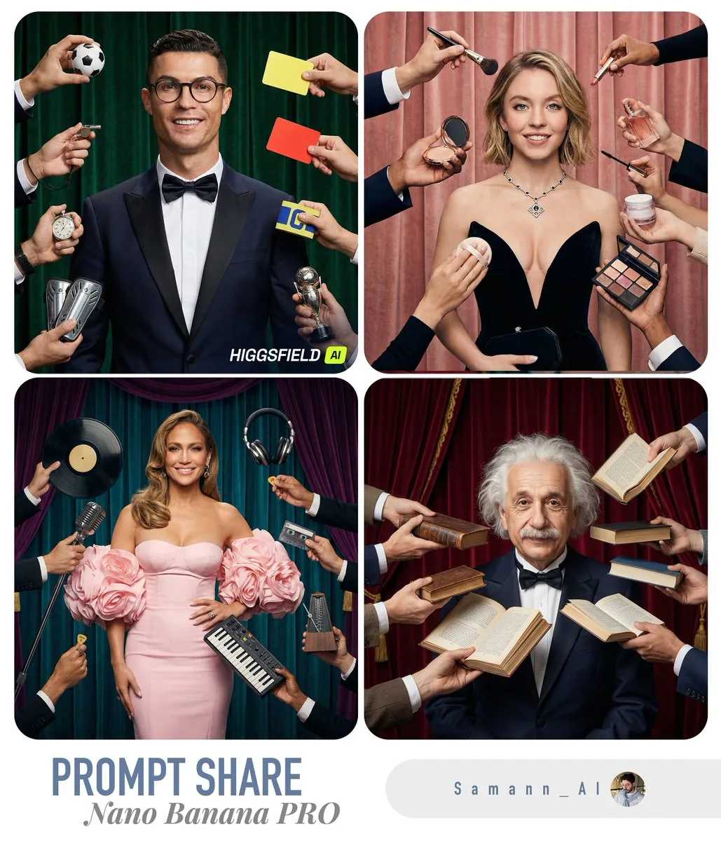Hyper-Real Studio Portrait Poster Art Generator Prompt - Nano Banana Pro AI Prompt for Profile / Avatar reference
