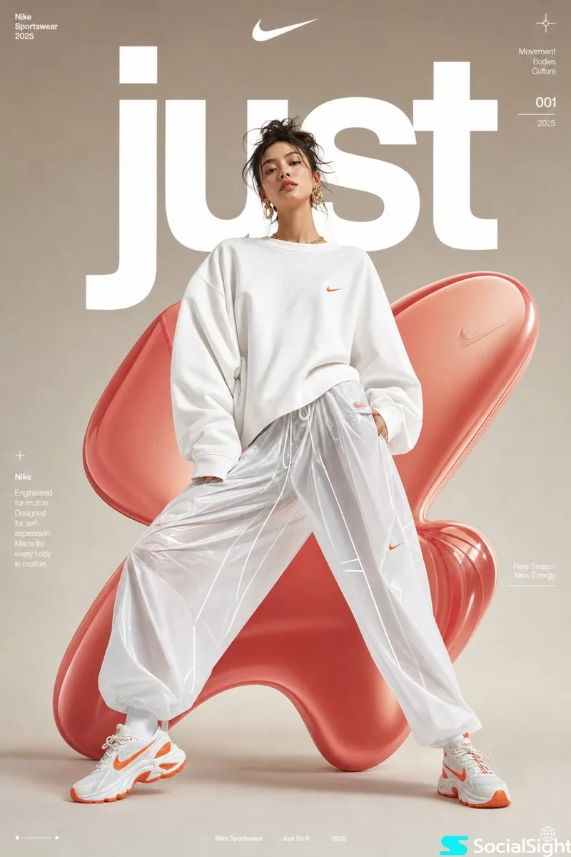 Futuristic Sportswear Fashion Poster reference