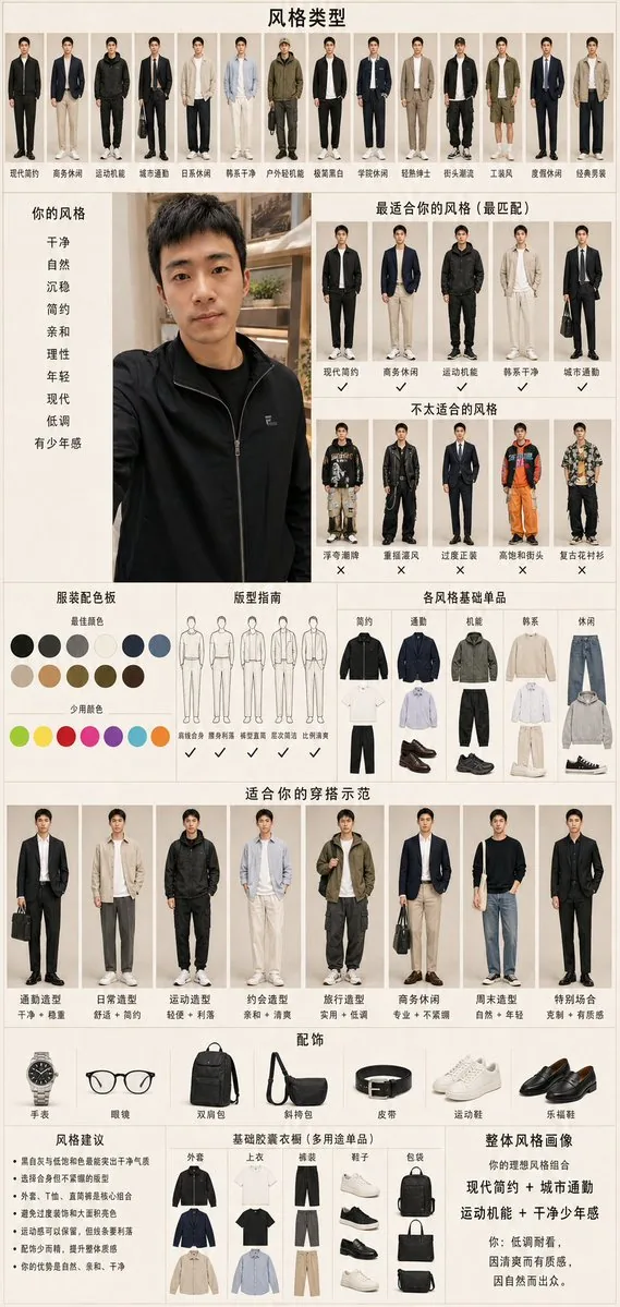 Men's Fashion Style Diagnosis Report reference