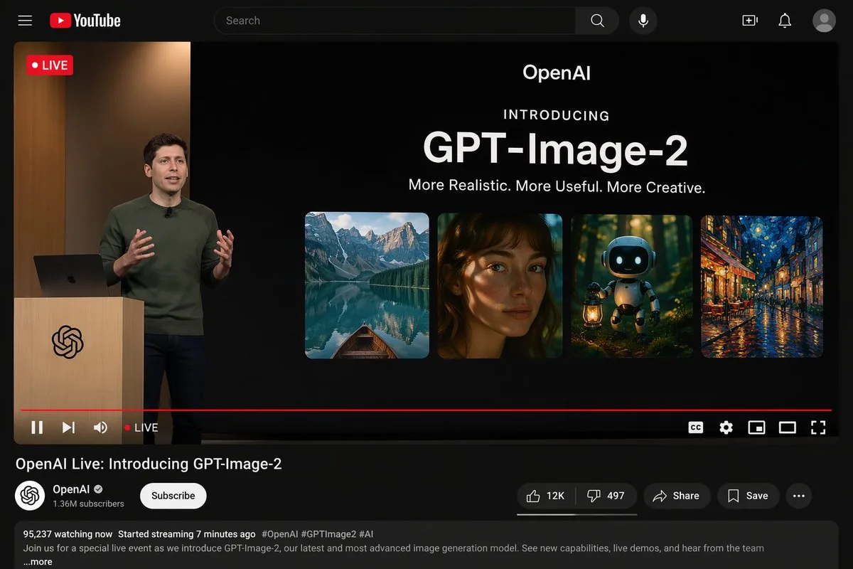 YouTube Live Stream Announcement Mockup reference