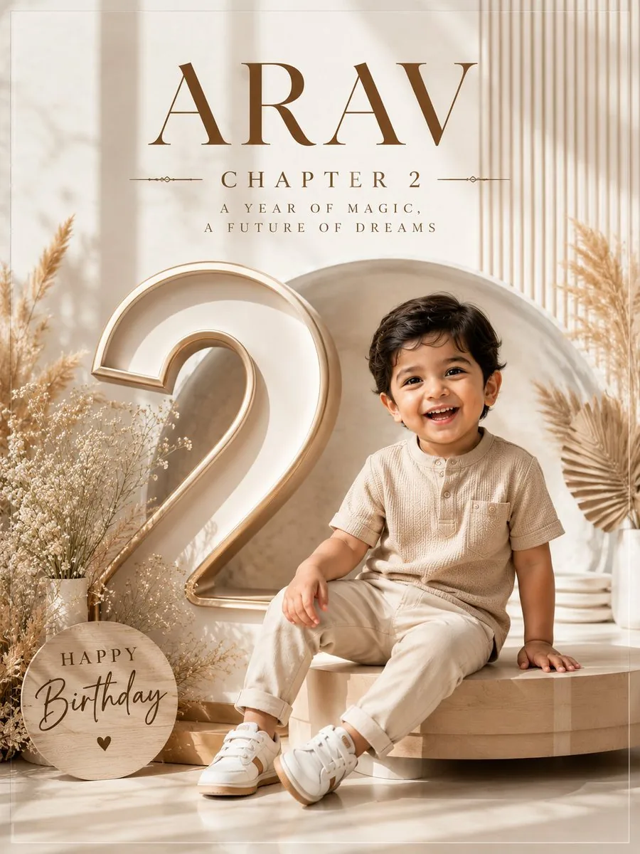 3D Depth Luxury Birthday Poster reference
