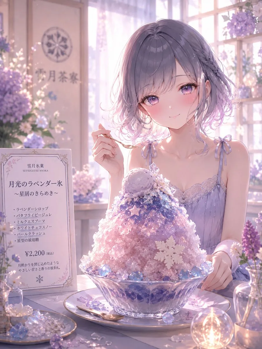 Lavender Moonlight Kakigori Café reference