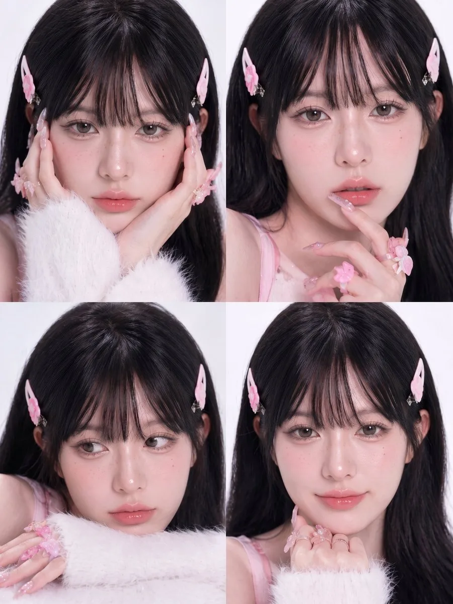Pink Kawaii Beauty Collage reference
