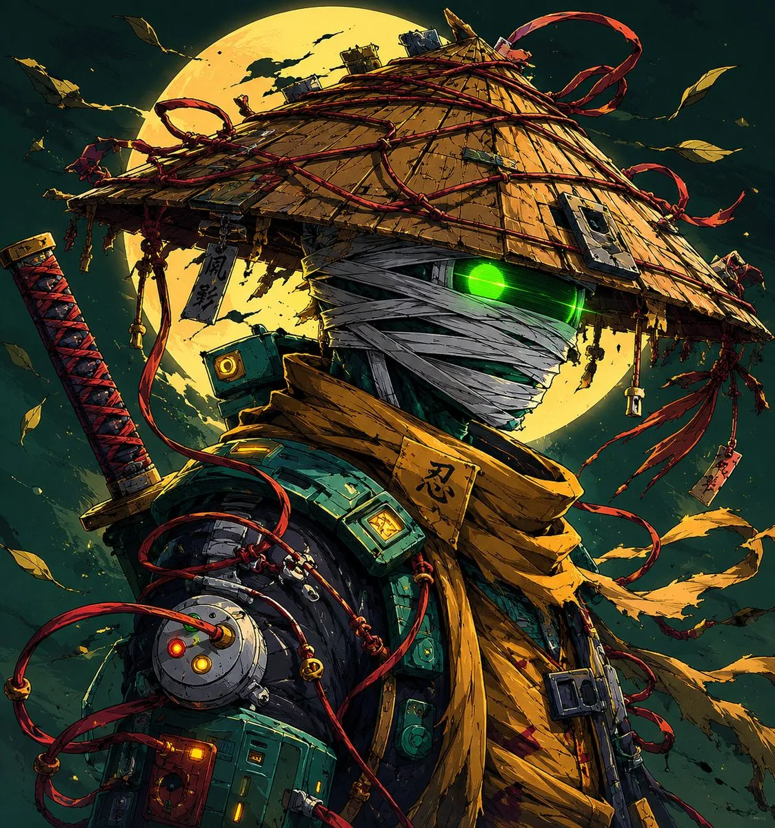 Cyberpunk Samurai and Ninja Art reference