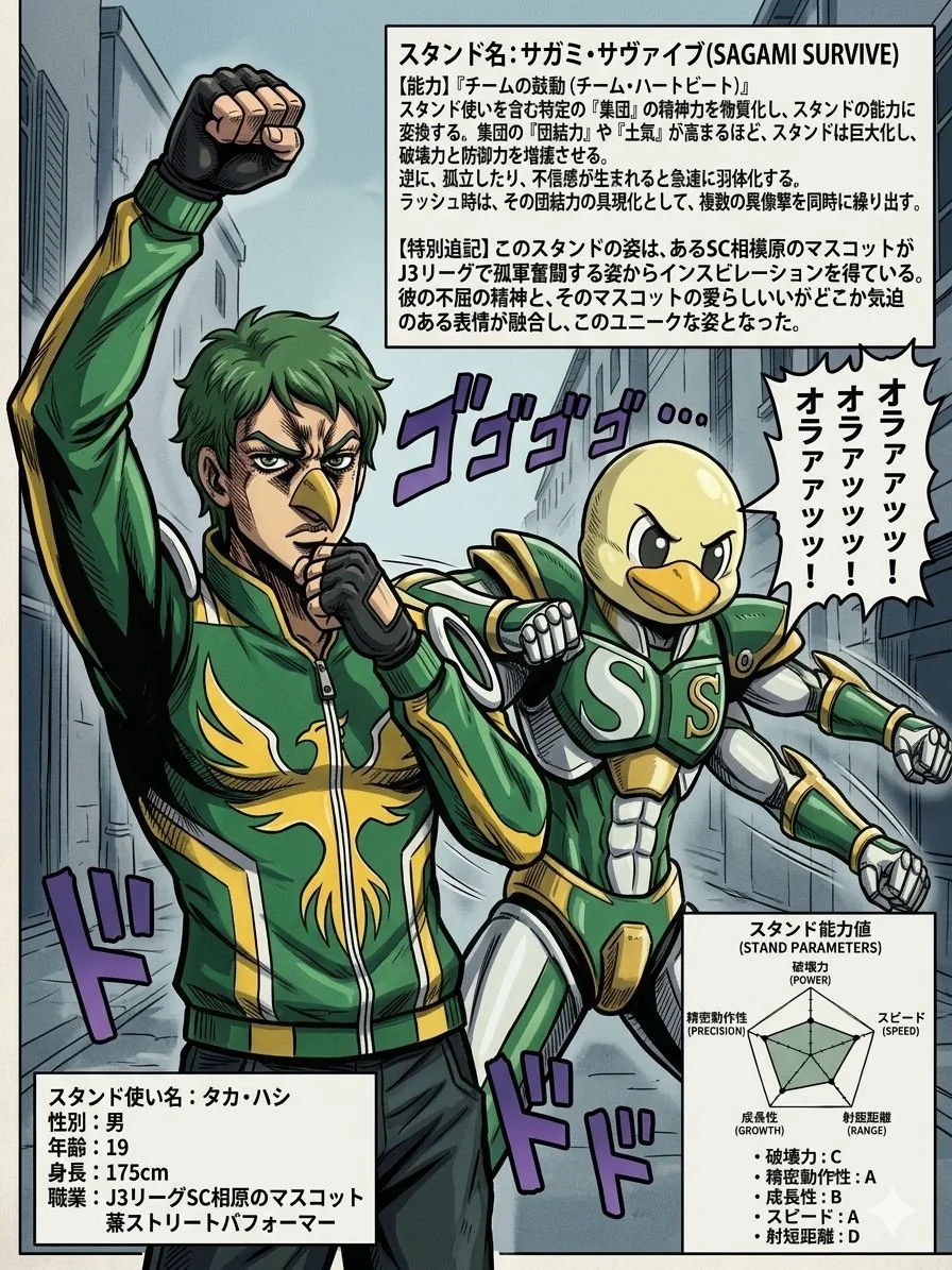 JoJo-Style Stand Character Poster reference