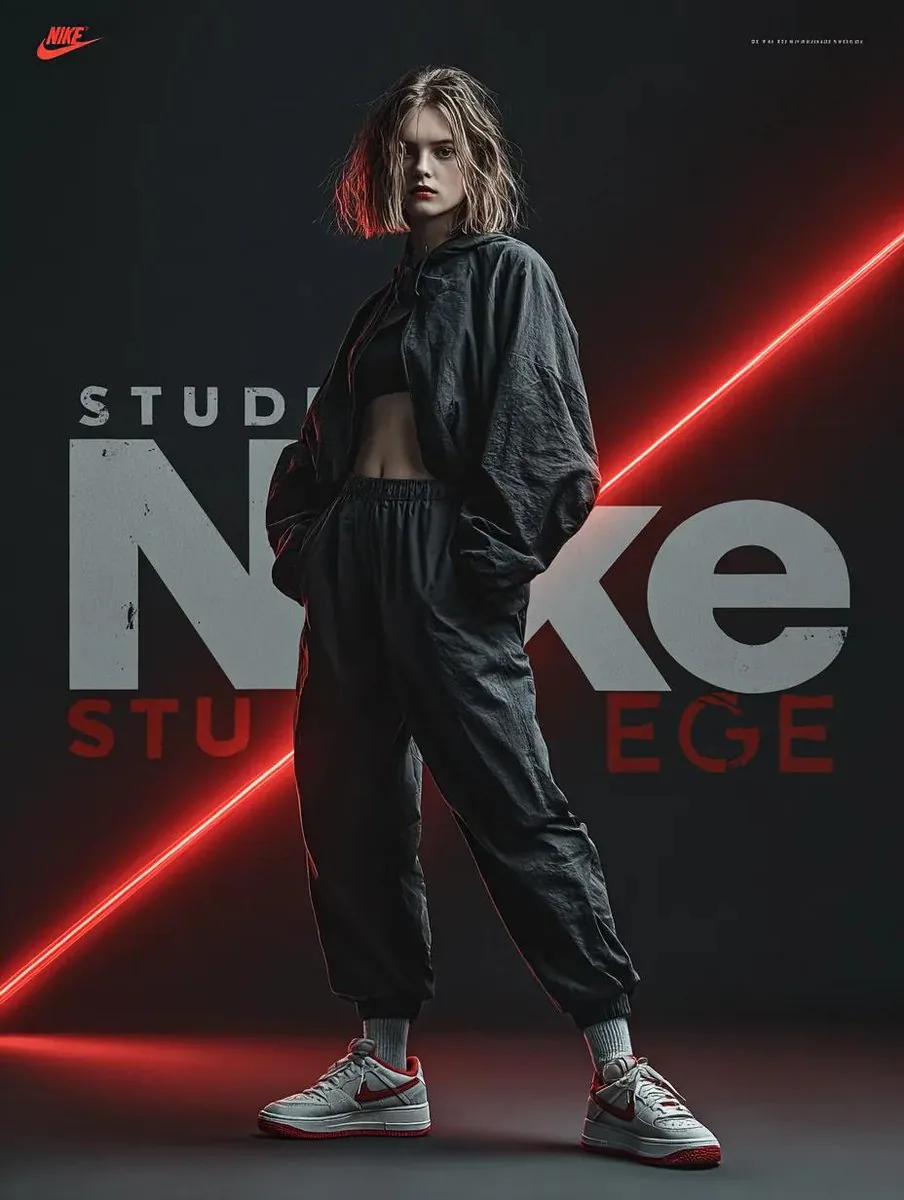 Dynamic Futuristic Nike Fashion Ad Prompt for Nano Banana Pro reference