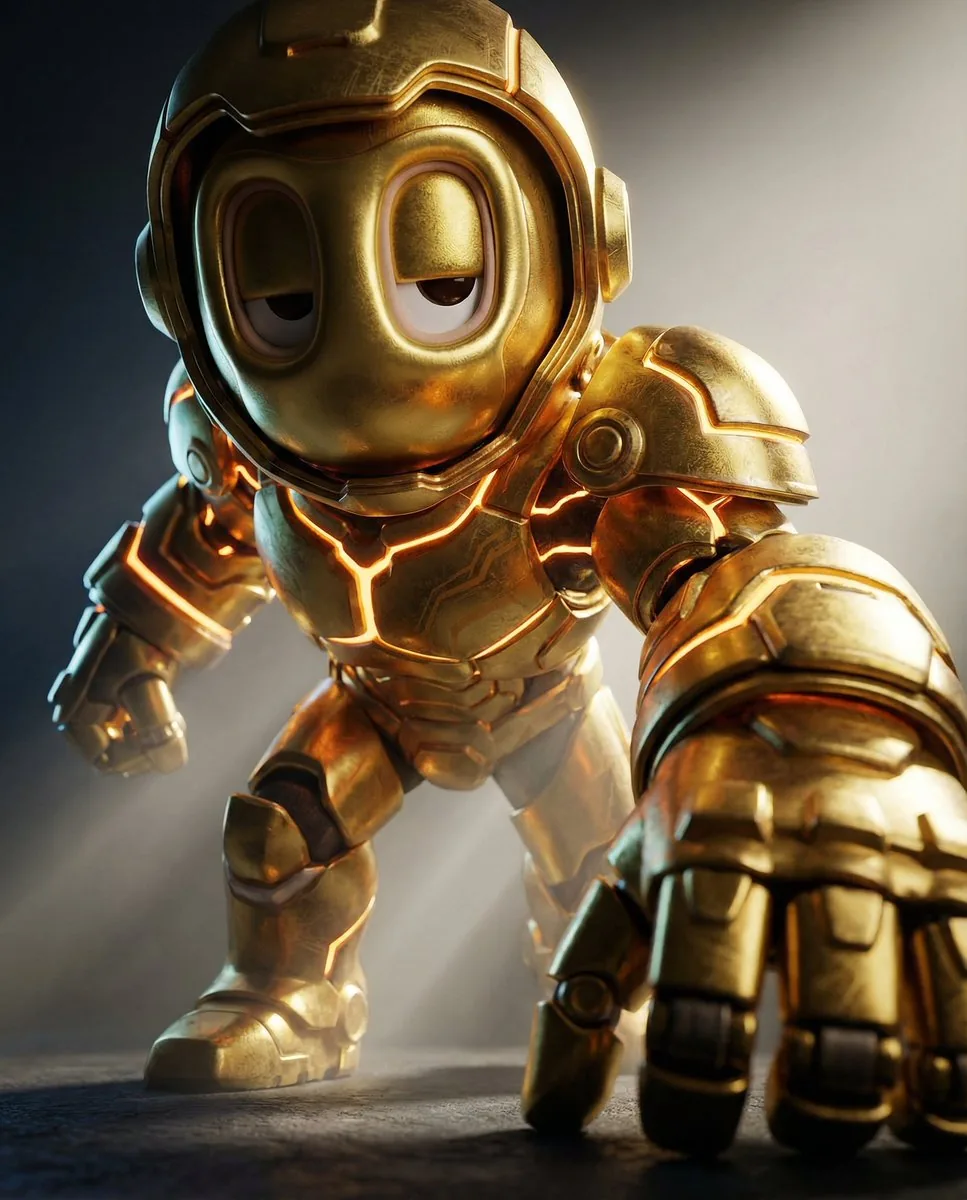 Mech Armor Power Reveal Prompt (Likeness Preservation) - Nano Banana Pro AI Prompt for Game Asset reference