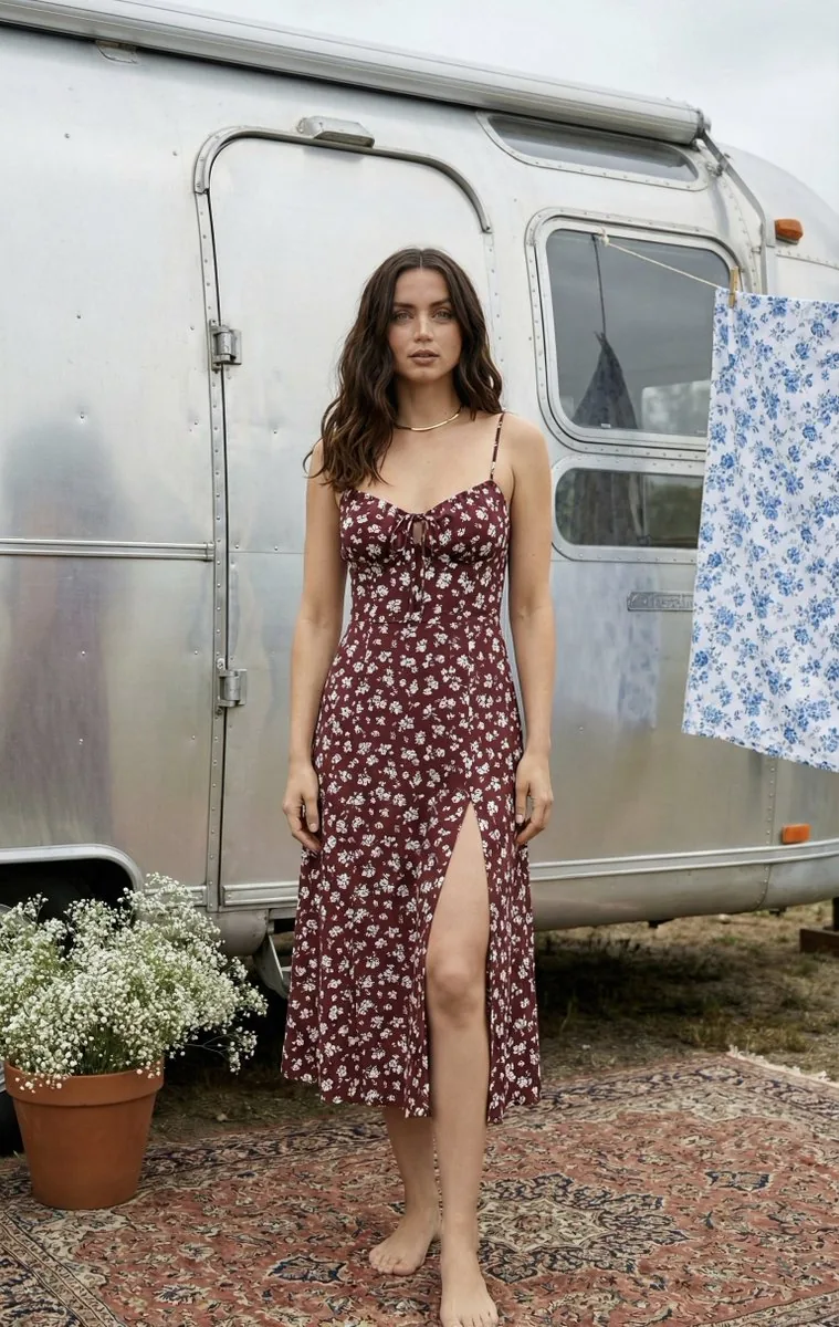 Bohemian Summer Airstream Portrait Prompt - Nano Banana Pro AI Prompt for Social Media Post reference