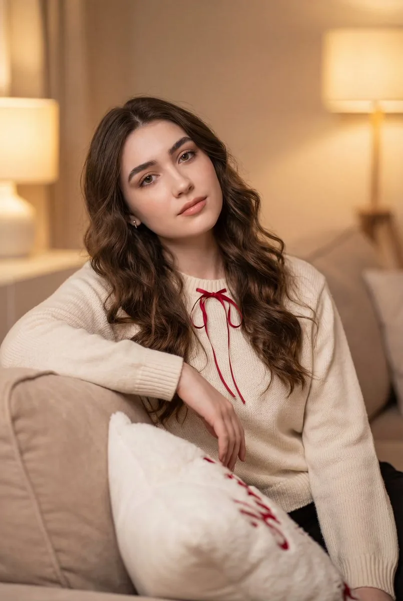 Cozy Indoor Lifestyle Portrait reference
