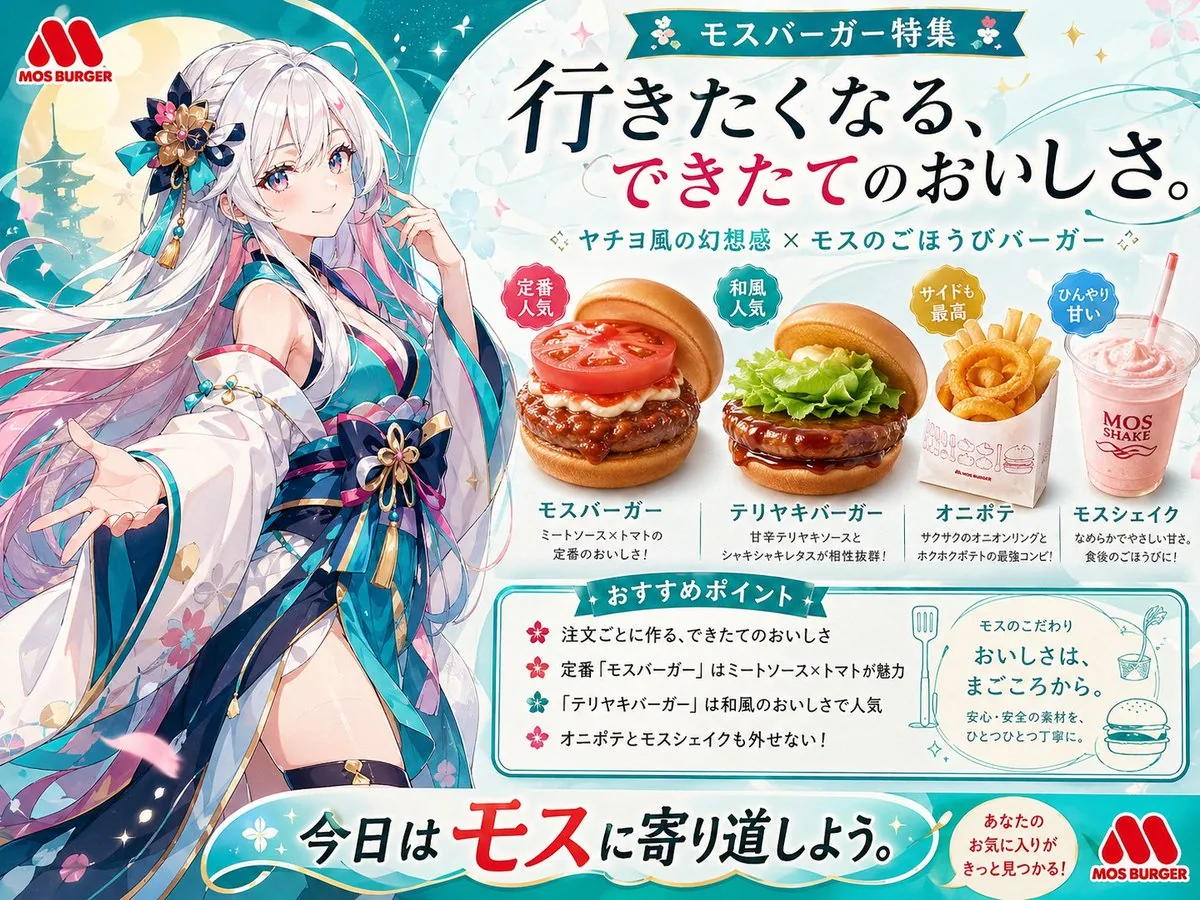 Anime MOS Burger Promo Poster reference