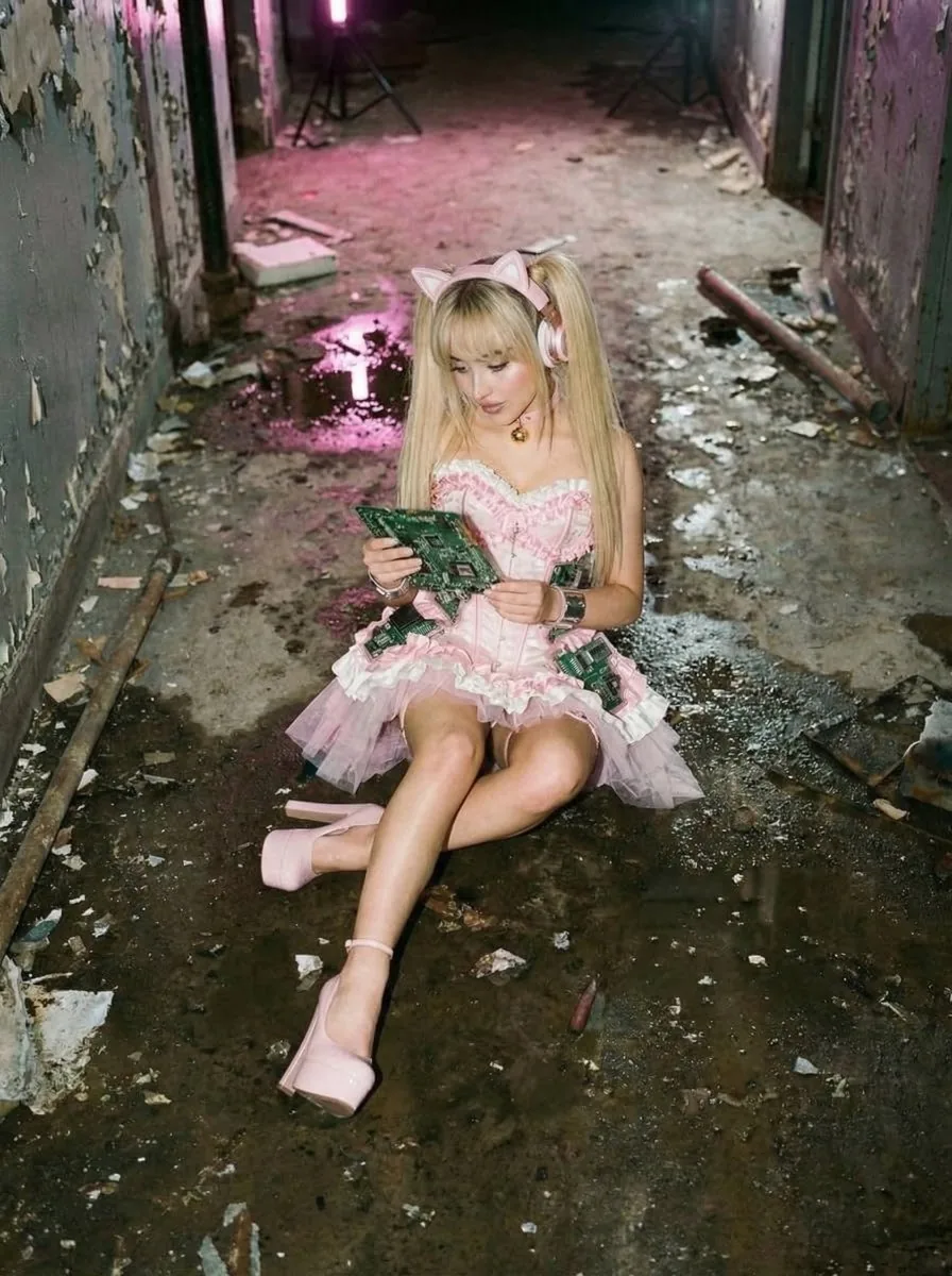 Cyberpunk Magical Girl Sabrina Carpenter Prompt for Nano Banana Pro - Nano Banana Pro AI Prompt for Social Media Post reference