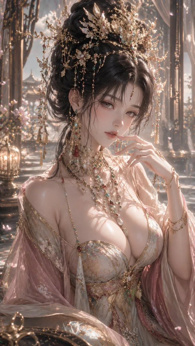 3D CG Oriental Fantasy Goddess Portrait reference