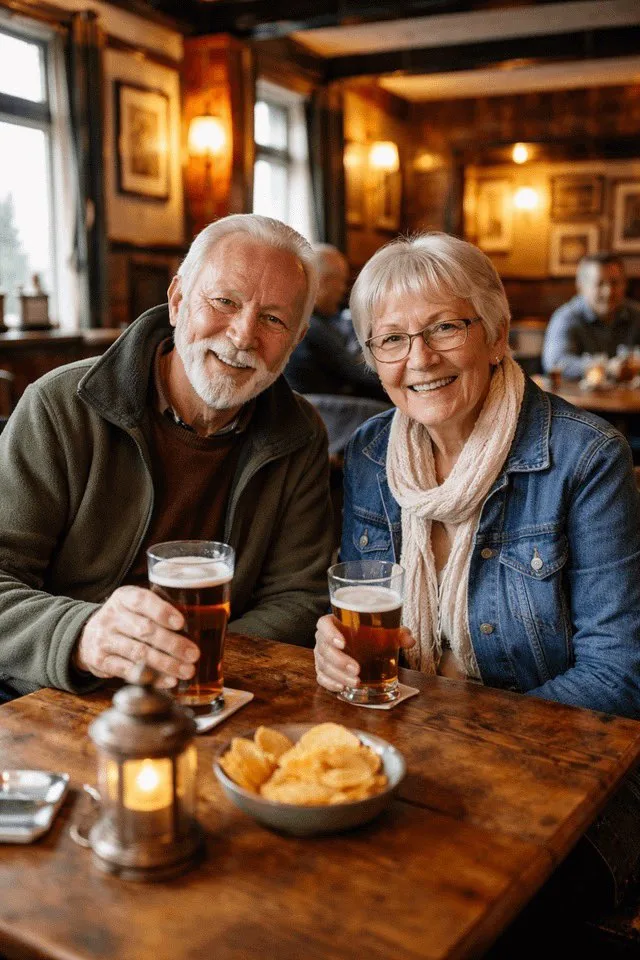 Couple Pub Portrait Transformation reference