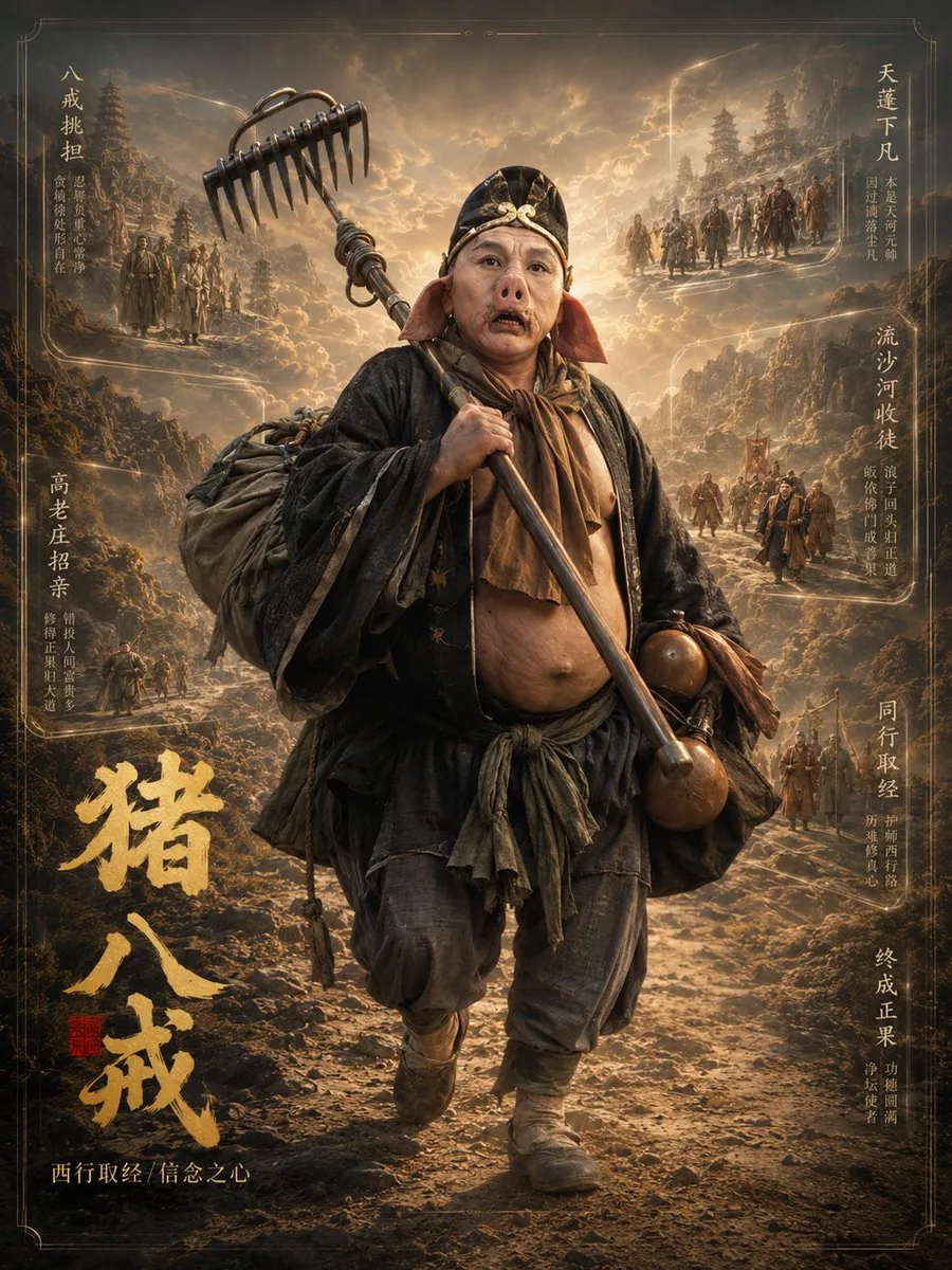 Zhu Bajie 3D Character Poster reference