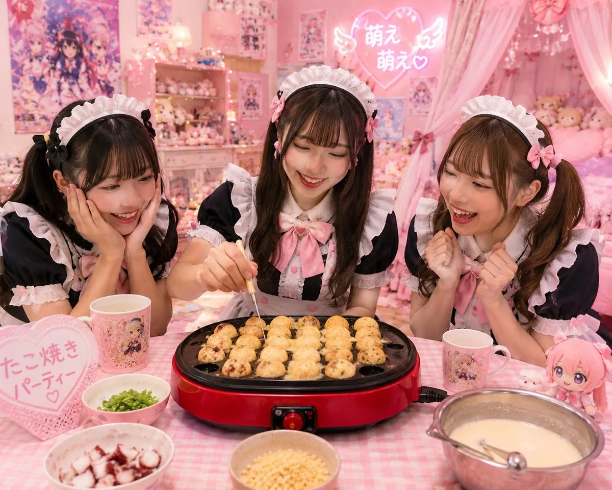 Kawaii Takoyaki Maid Party reference