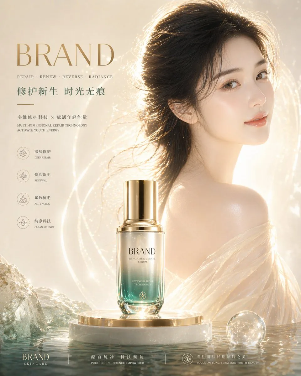 High-End Skincare Brand Key Visual reference