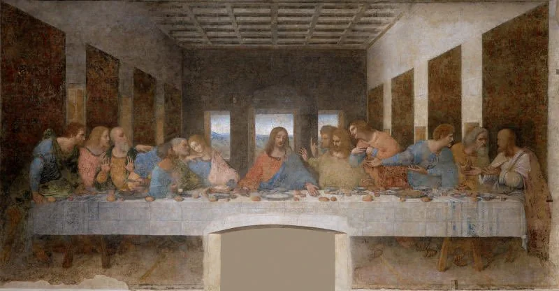 Clean Photo of The Last Supper Fresco reference