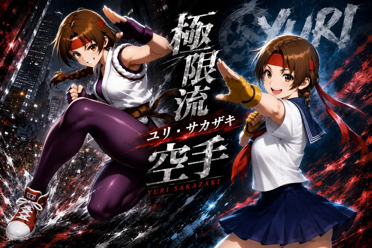 Yuri Sakazaki Anime Battle Poster reference