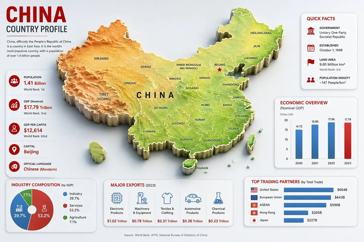 China Country Profile Infographic reference