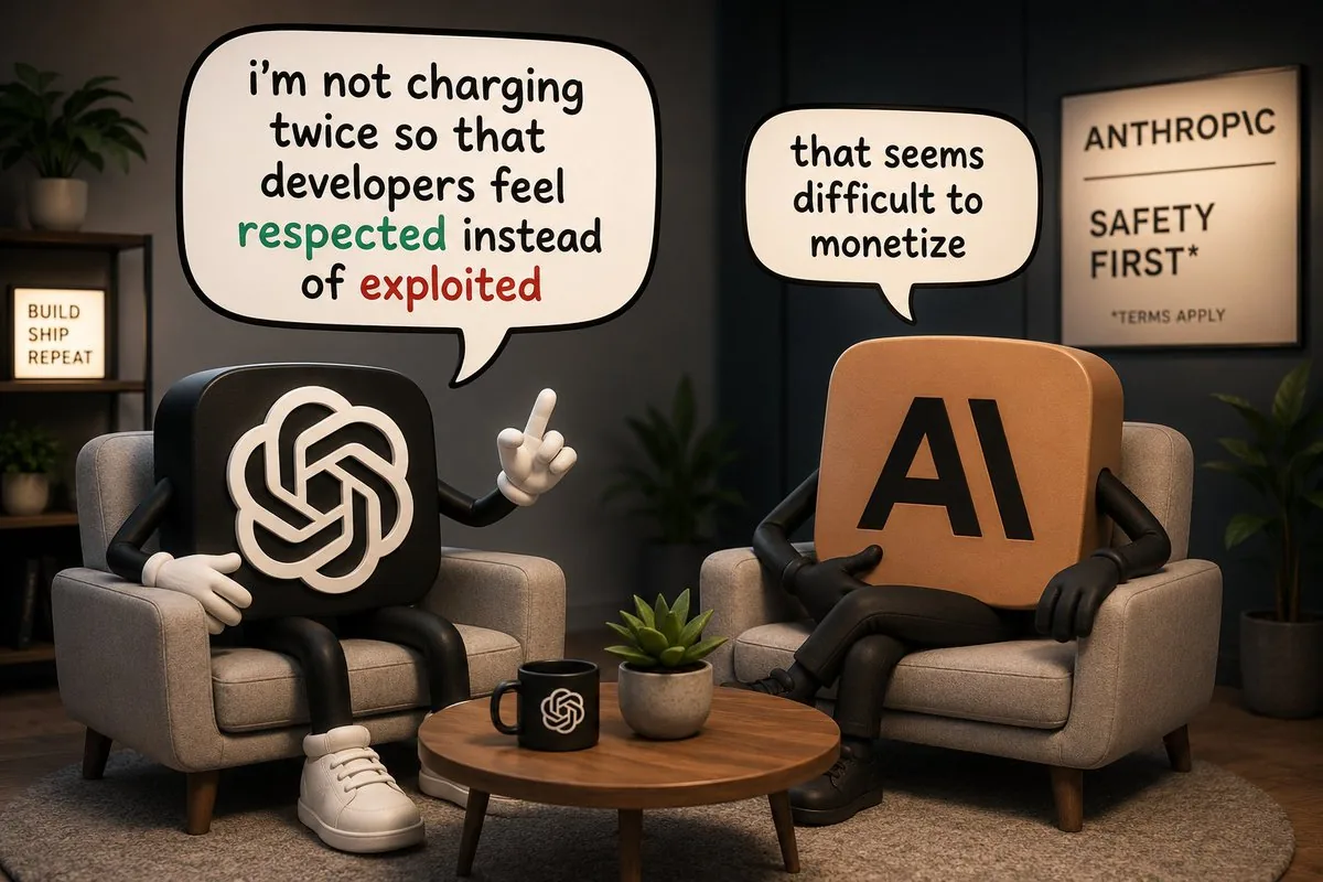 Satirical AI Mascot Lounge Debate reference