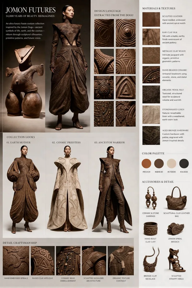 Jomon Dogu Couture Moodboard reference