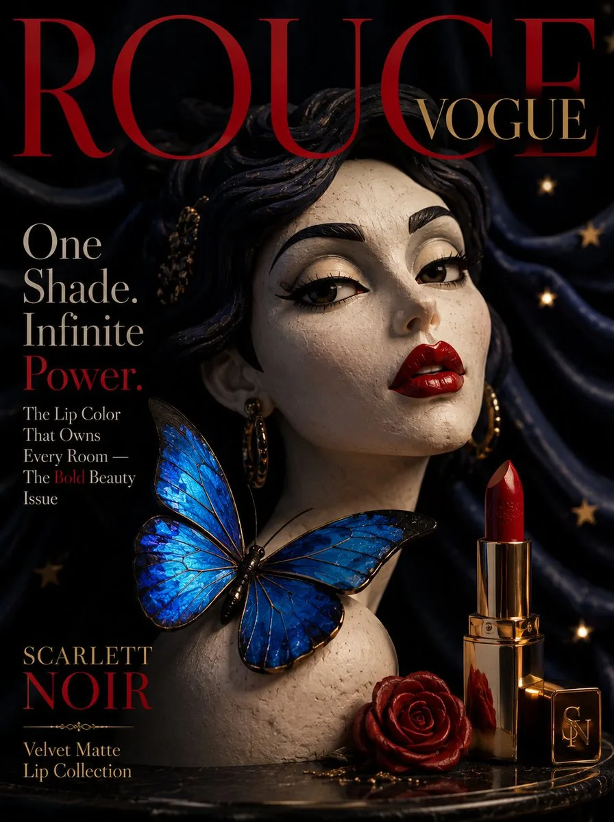 Claymation Luxury Magazine Cover reference