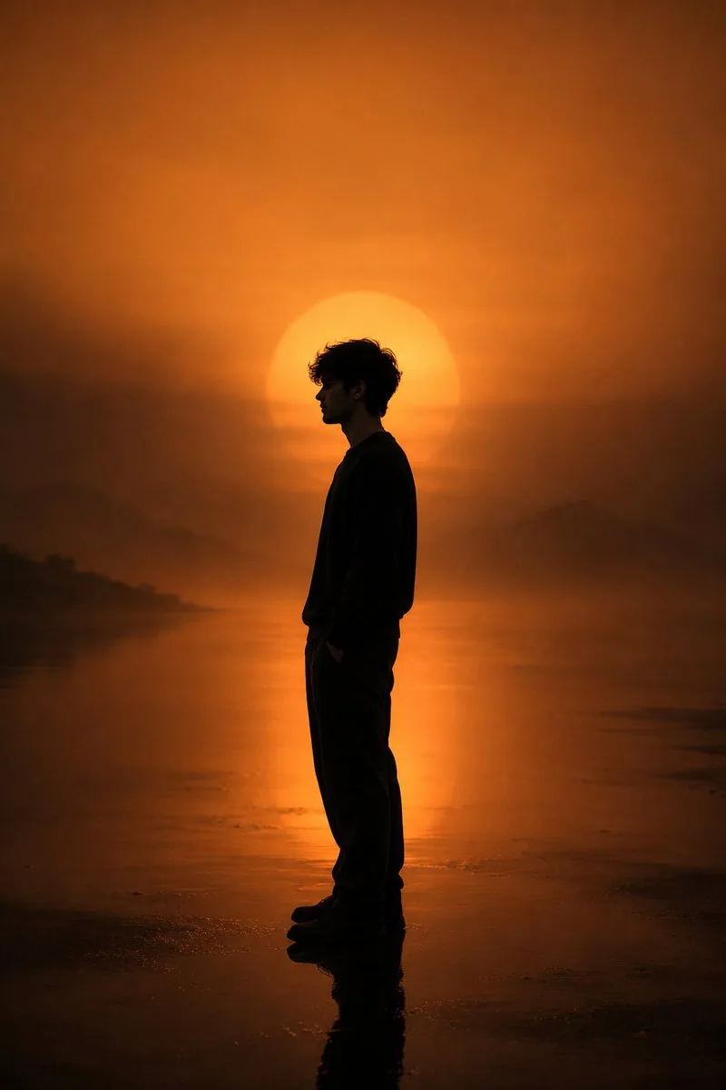 Minimalist Silhouette Portrait reference