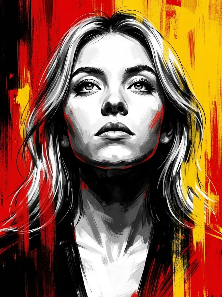 Dramatic Digital Painting Portrait Prompt reference