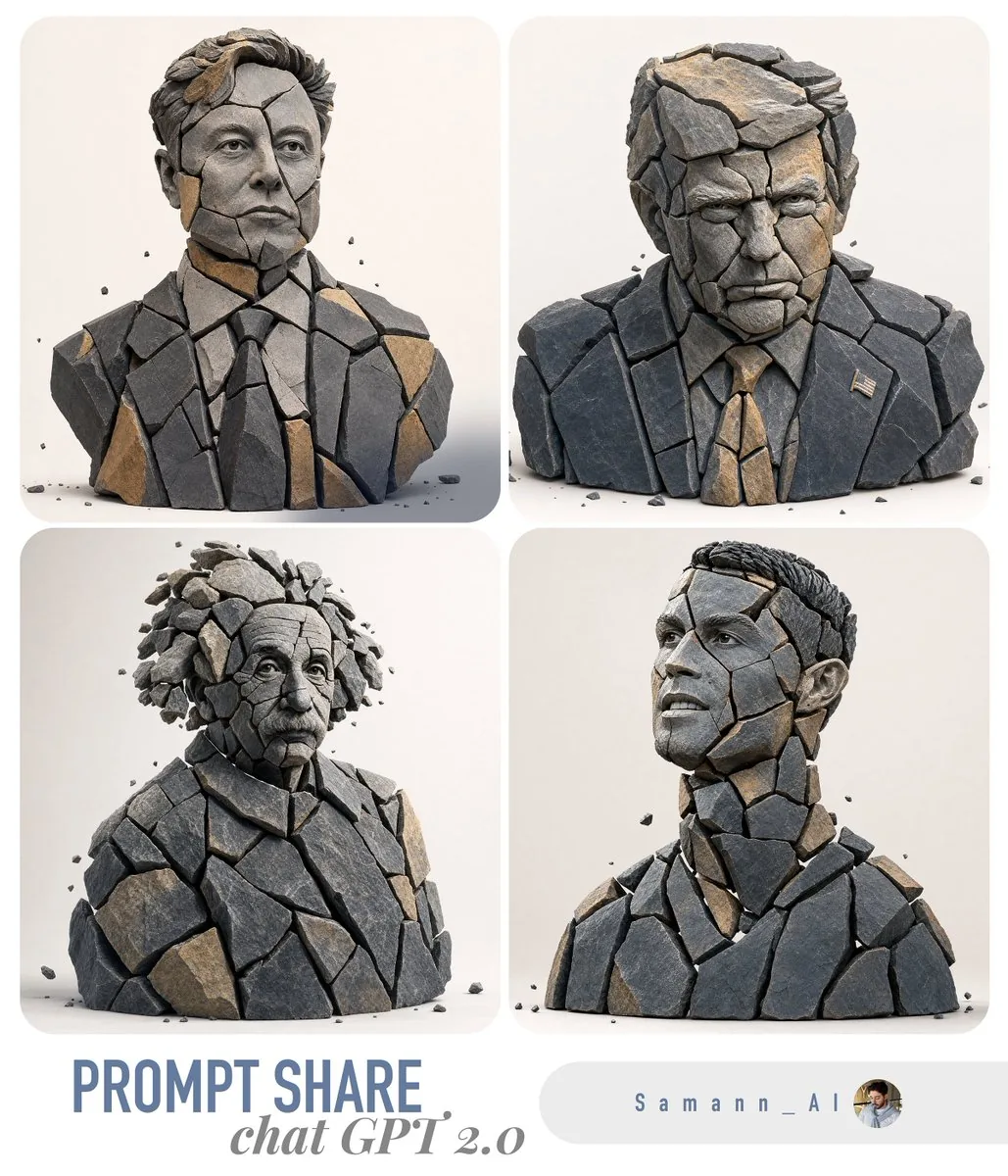 Fragmented Stone 3D Style Transfer reference