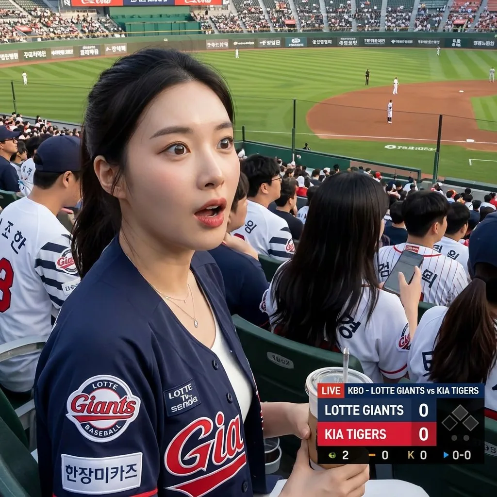 Korean Baseball Broadcast Fan Photo reference