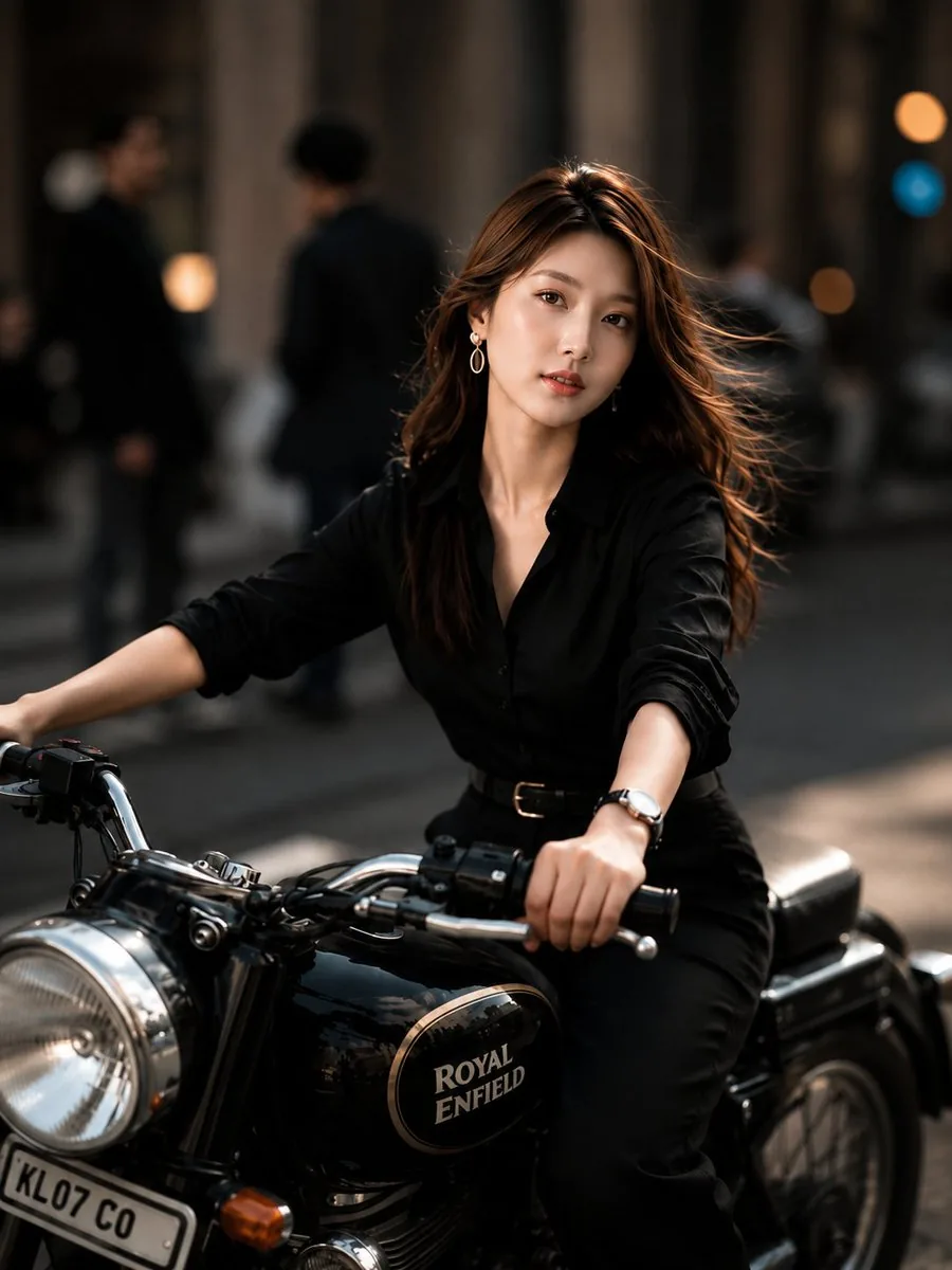 Urban Street Motorcycle Portrait reference