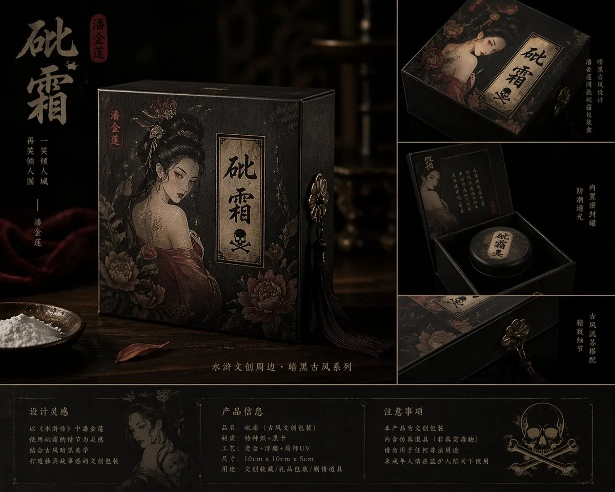 Dark Ancient Chinese Style Packaging reference