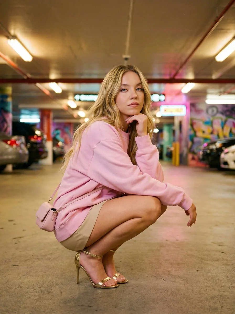 Urban Fashion Editorial in Underground Parking - Nano Banana Pro AI Prompt for Social Media Post reference