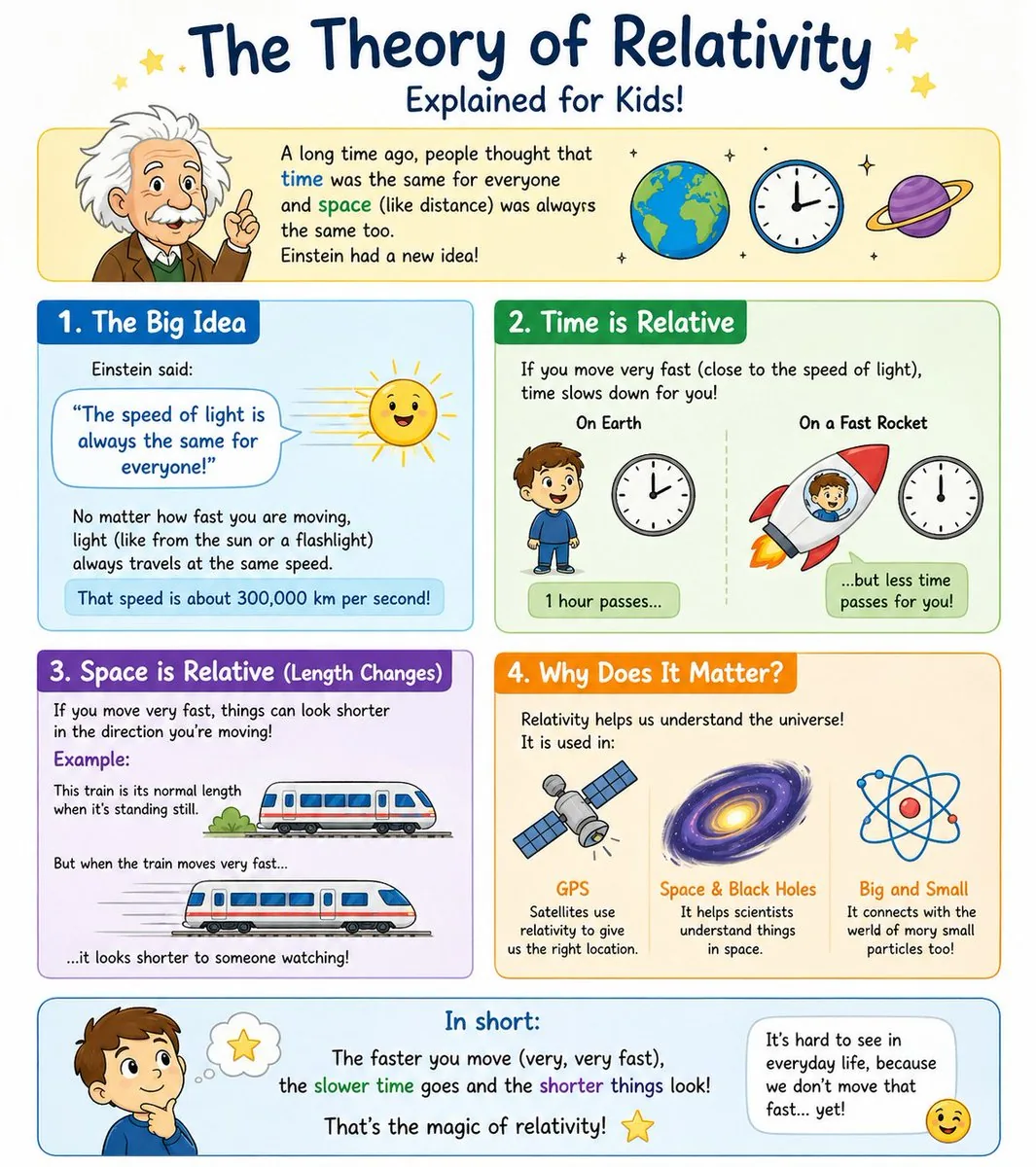 Kids Relativity Infographic Poster reference