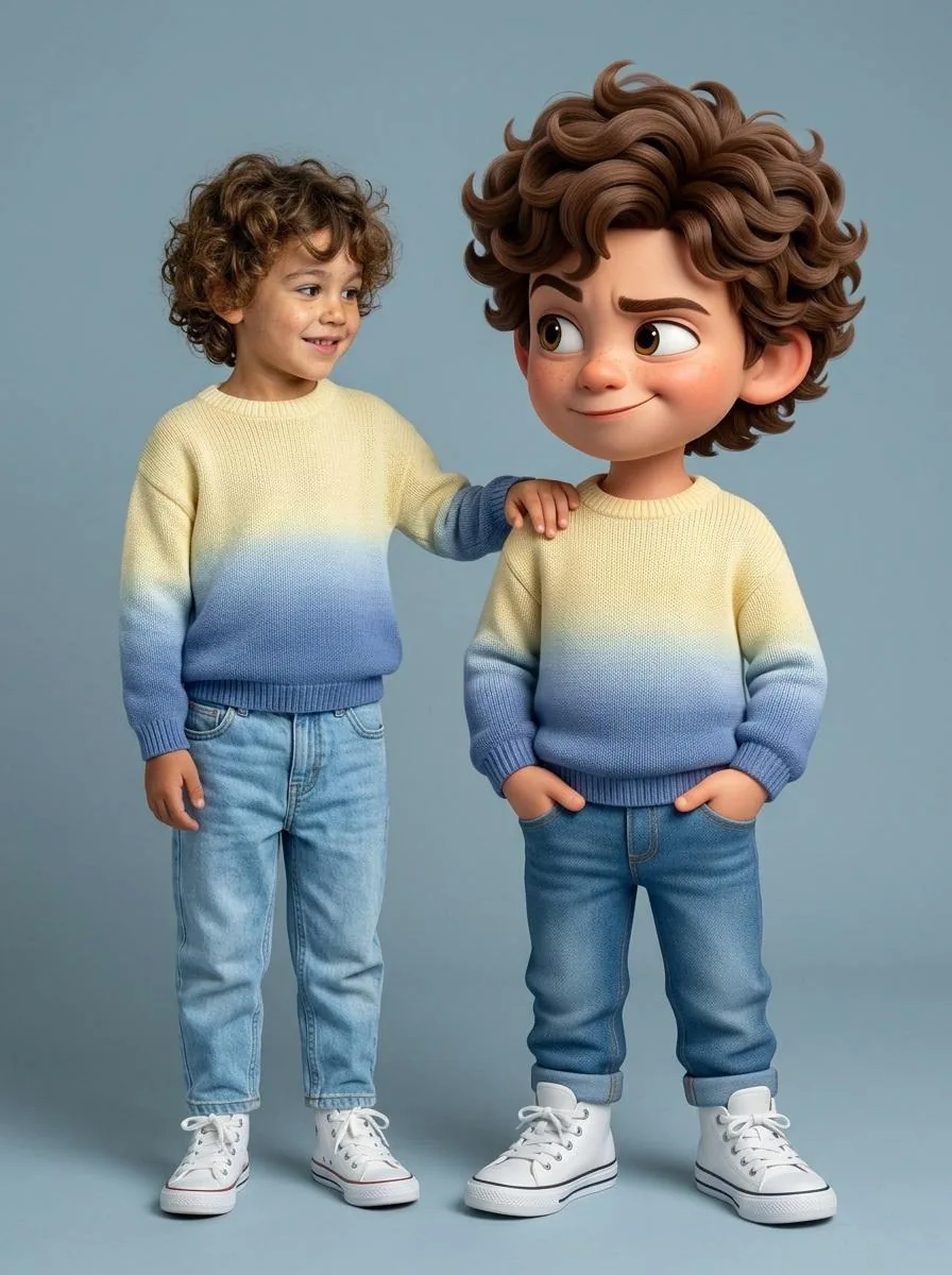 Human and Pixar Character Duplication Prompt - Nano Banana Pro AI Prompt for Portrait / Selfie reference