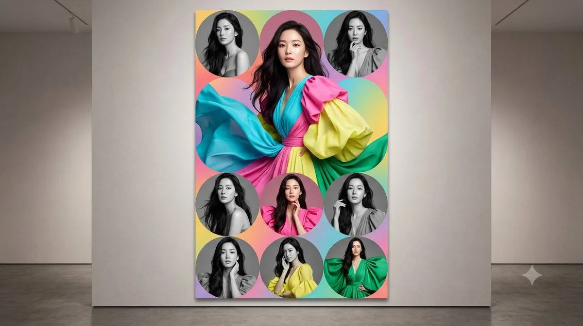 Anonymized Fashion Collage Poster reference