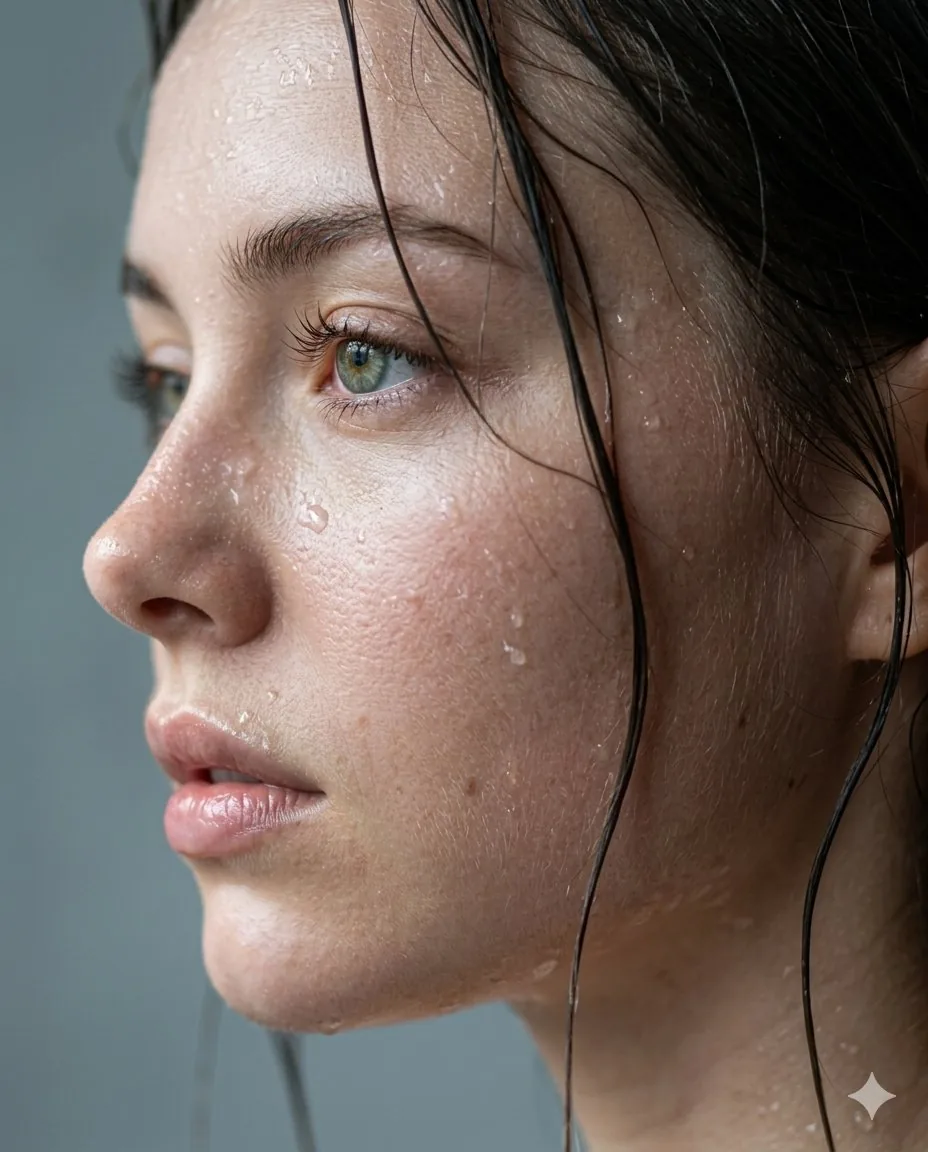 Cinematic Skincare Campaign Portrait - Nano Banana Pro AI Prompt for Product Marketing reference