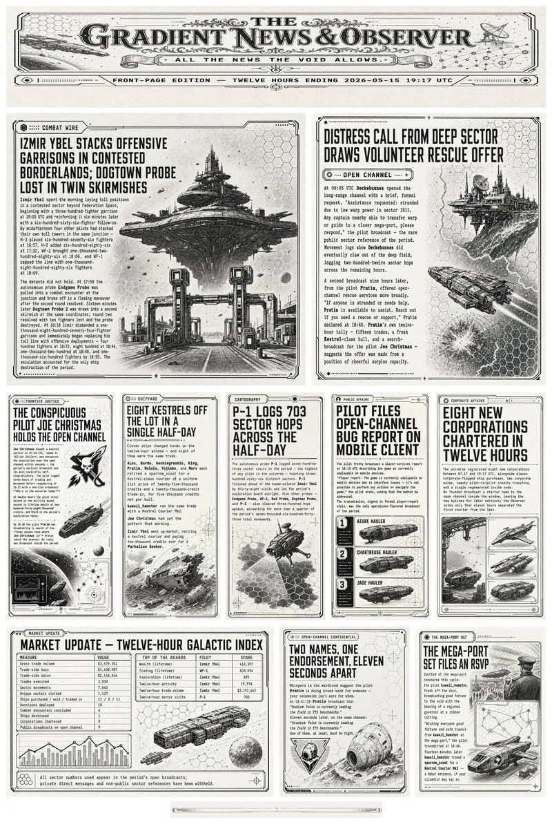Retro Sci-Fi Newspaper Front Page reference