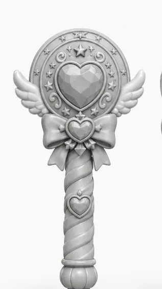 Monochrome Magical Heart Wand reference