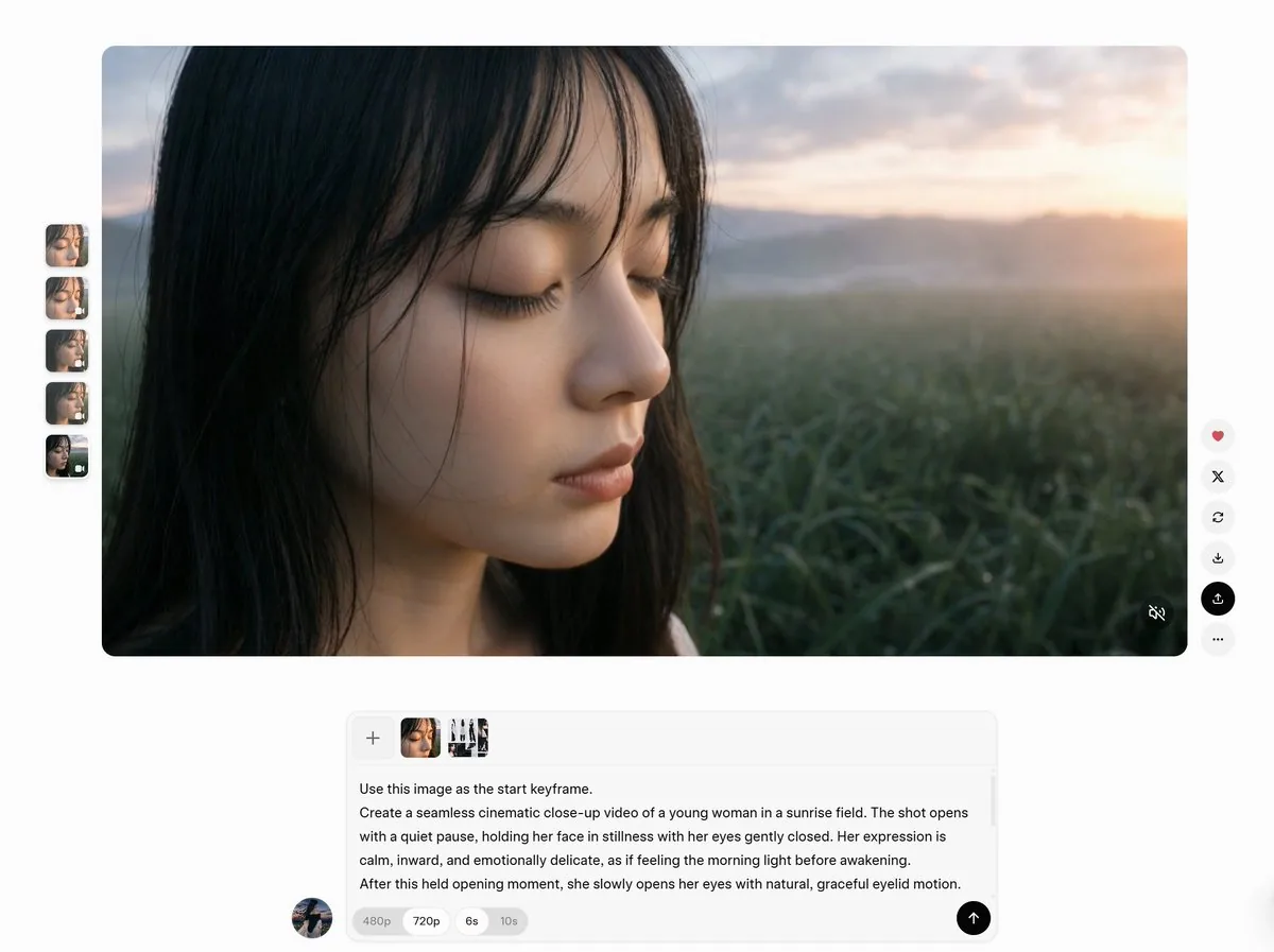 AI Video Workspace Screenshot reference