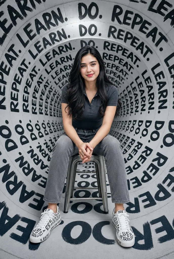 Typography Tunnel Fashion Portrait reference