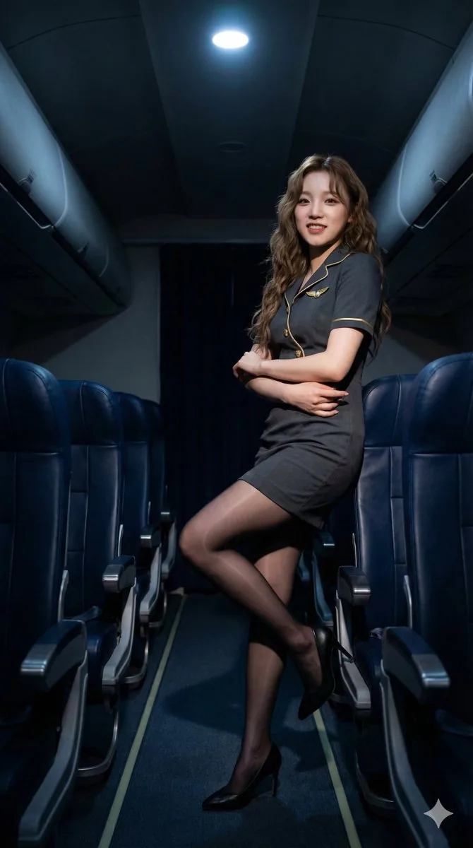 High-Contrast Noir Flight Attendant Prompt for Nano Banana Pro - Nano Banana Pro AI Prompt for Product Marketing reference