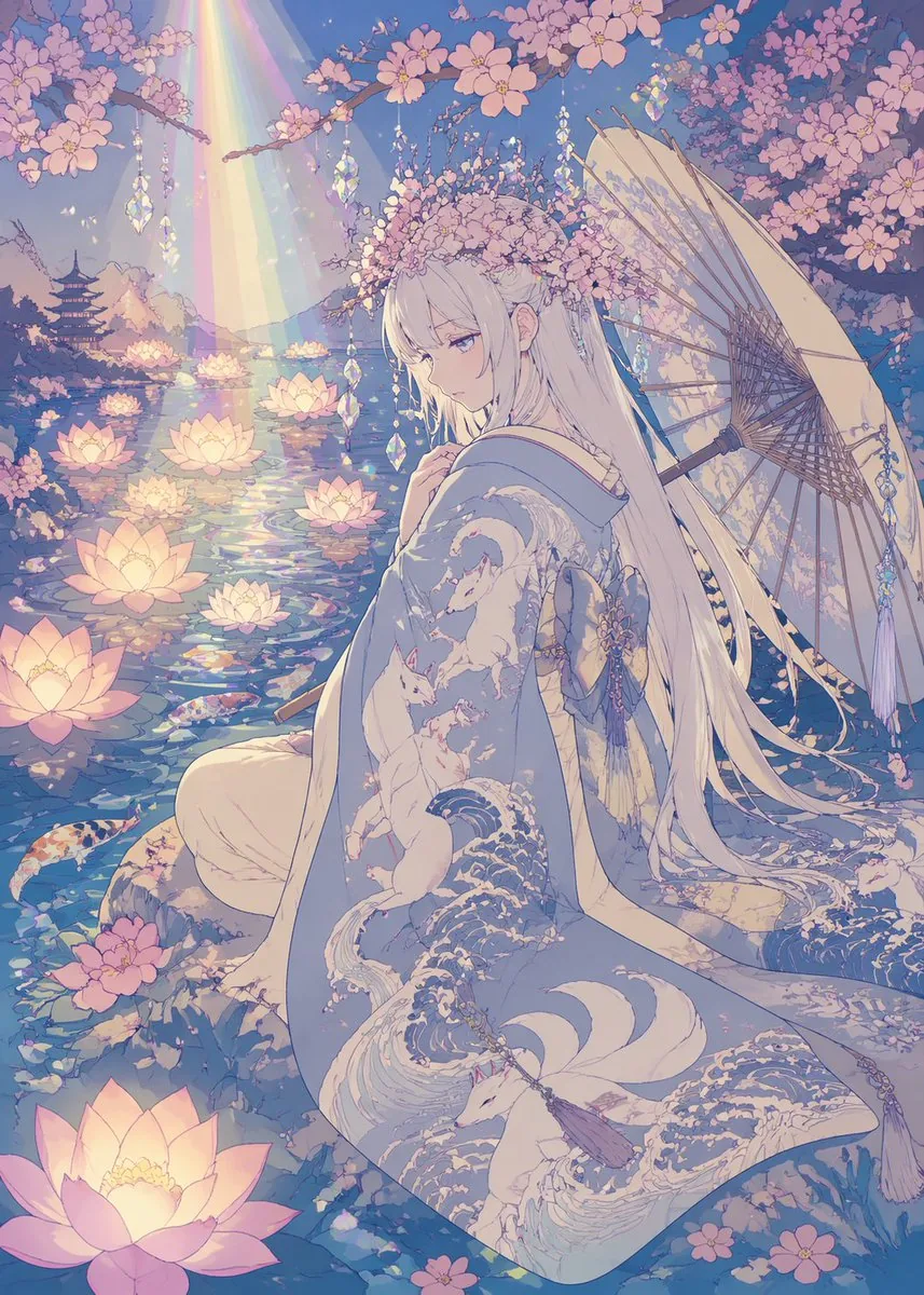 Pastel Anime Kimono by Lotus Pond reference