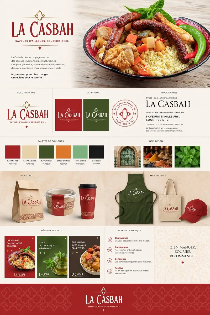 Moroccan Restaurant Brand Board reference