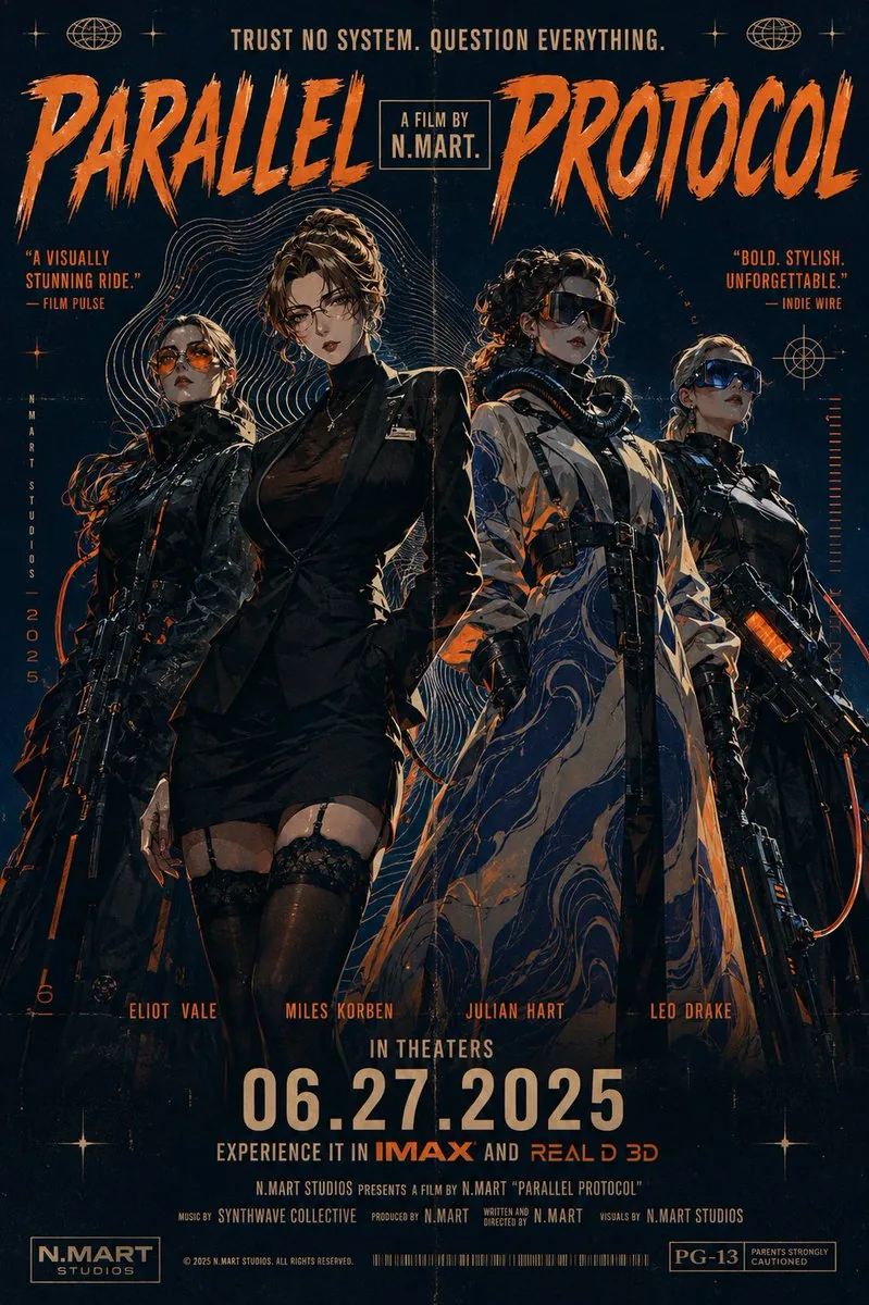 Parallel Protocol Sci-Fi Movie Poster reference