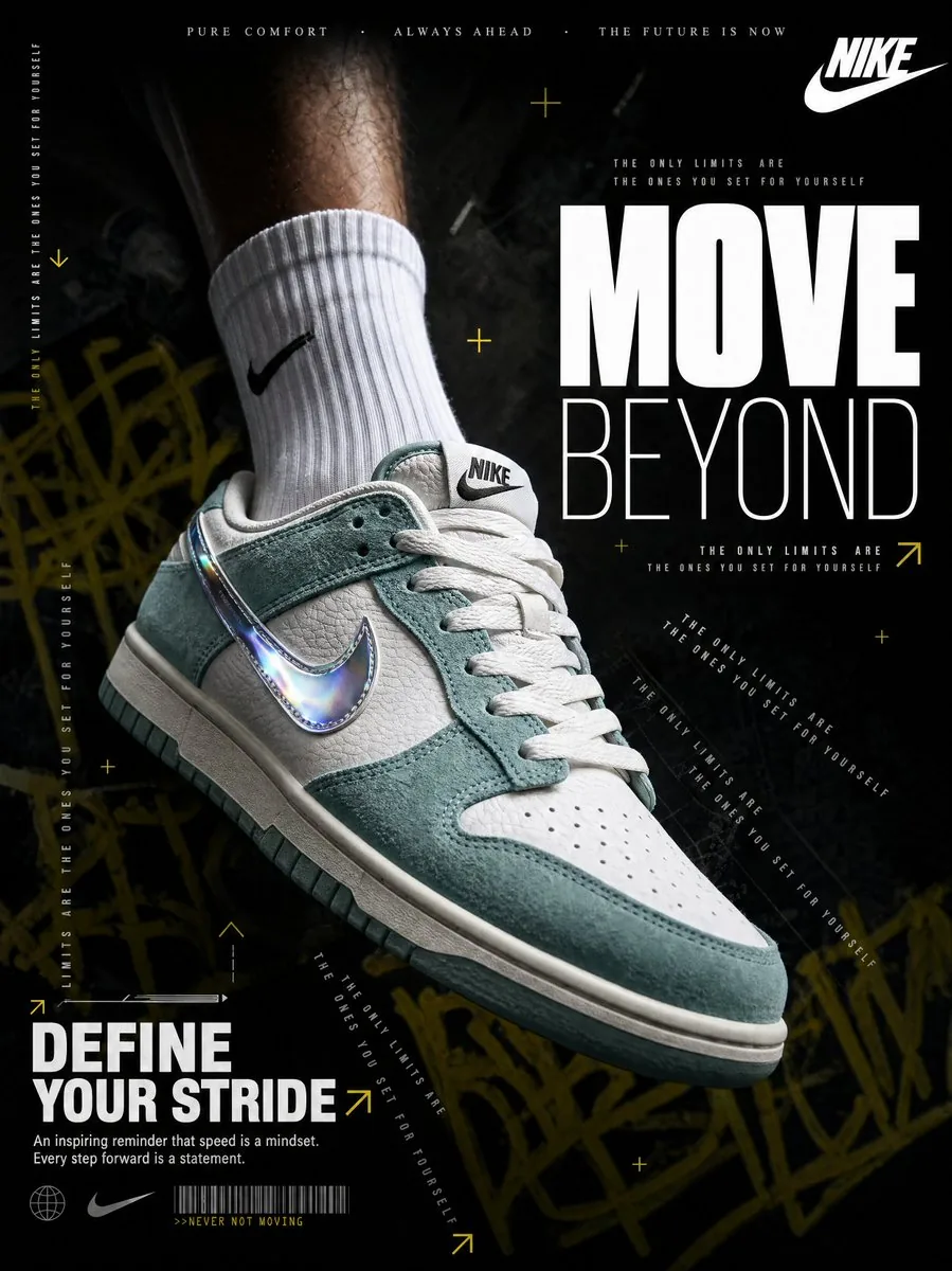 4K Nike Sneaker Advertisement Prompt reference