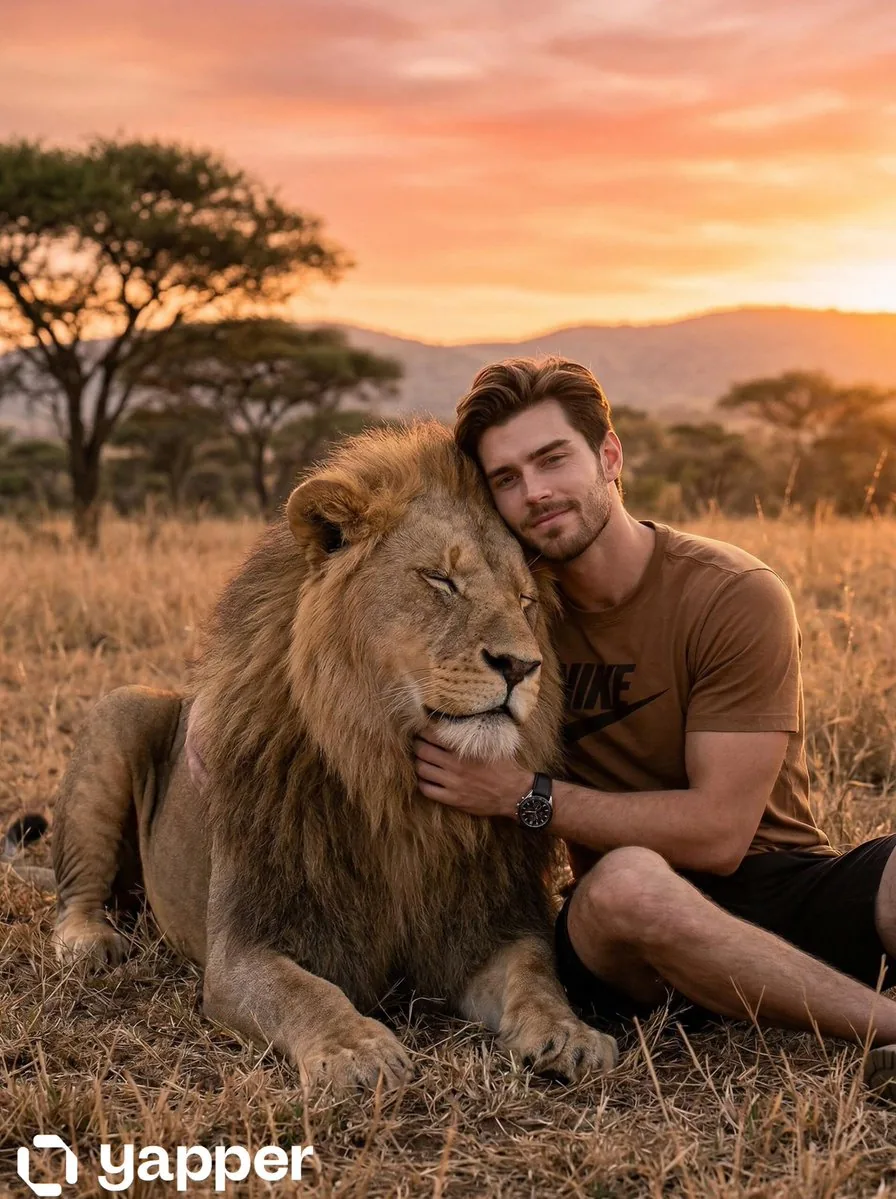 Cinematic Golden-Hour Scene in the African Savanna reference