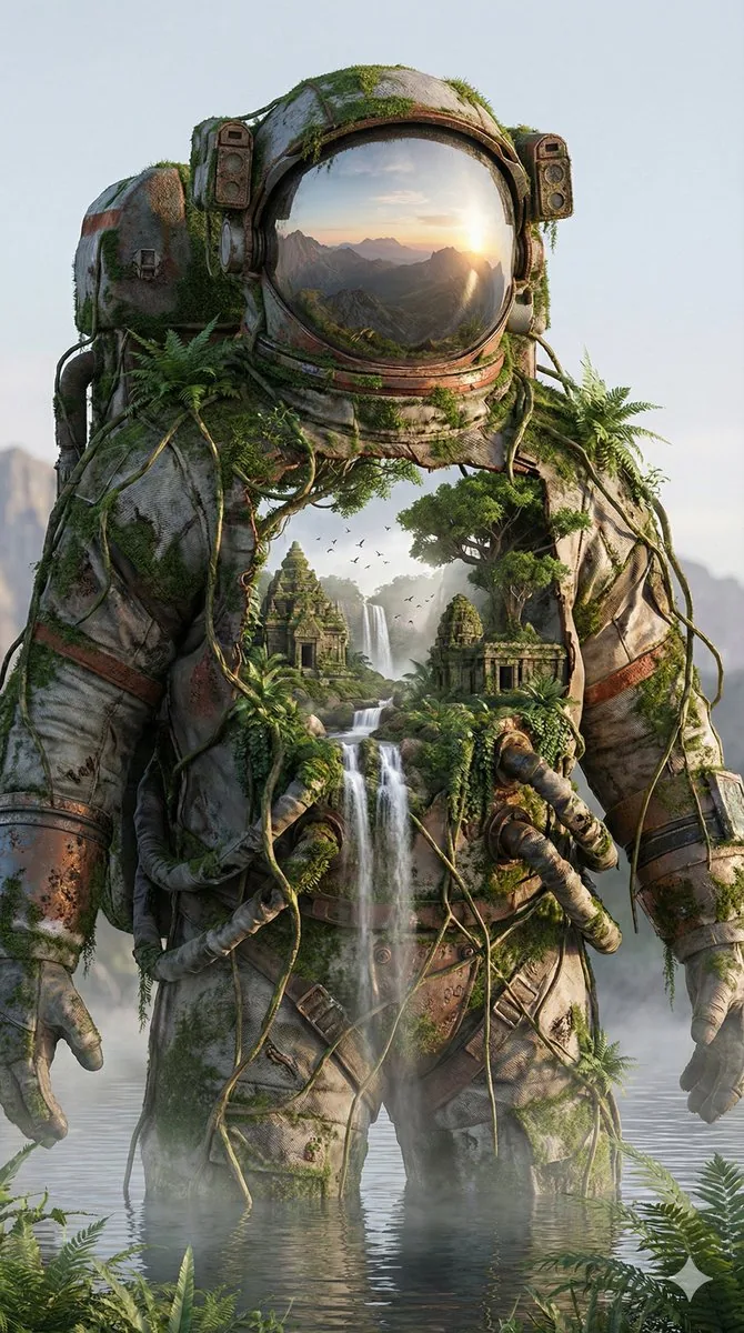 Surreal Nature-Meets-Sci-Fi Astronaut Suit reference