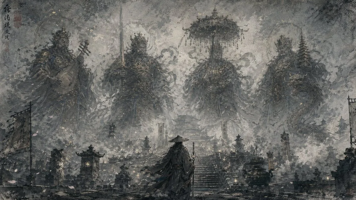 Eastern Ink Fantasy Illustration reference